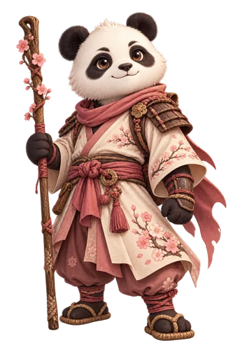 Sakura Guardian panda concept artwork